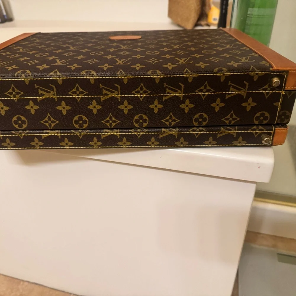 Louis Vuitton Brown and Tan Monogram Briefcase